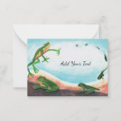 Metamorphose - Lebenszyklus eines Frosches Mitteilungskarte (Vorderseite)