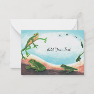 Metamorphose - Lebenszyklus eines Frosches Mitteilungskarte