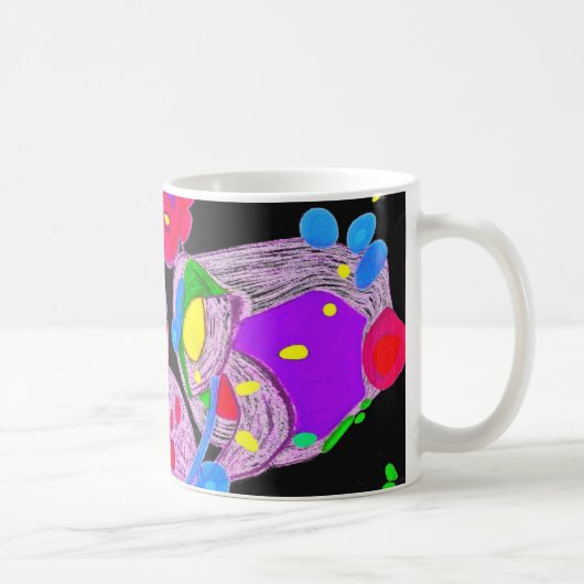 Metamorphose Lila Design Monogram-Tasse Kaffeetasse (Rechts)