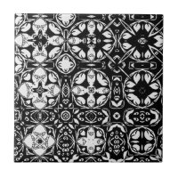 Metamorphose Medallion Muster Schwarz-Weiß