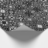 Metamorphose Medallion Muster Schwarz-Weiß Geschenkpapier (Ecke)