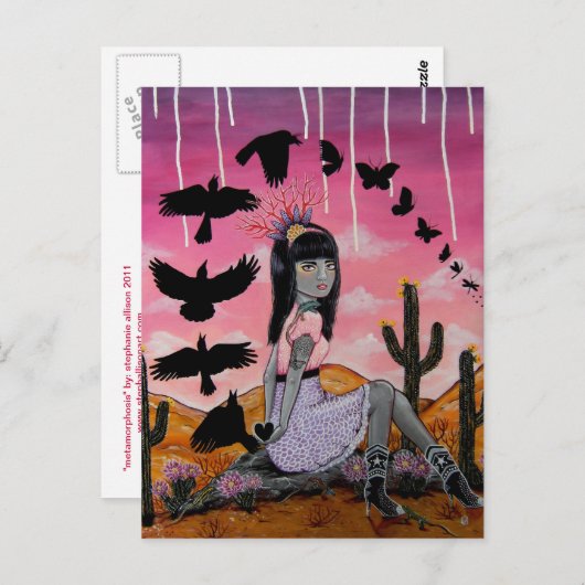 Metamorphose Postkarte (Vorne/Hinten)