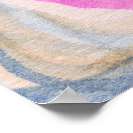 Metamorphose Regenbogen Frau Aquarellmalerei Poster (Ecke)