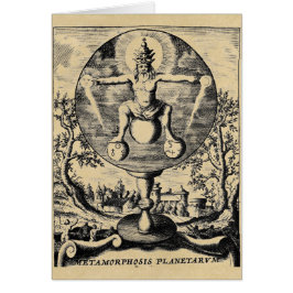 Metamorphose von Metallen in Alchimiekarte