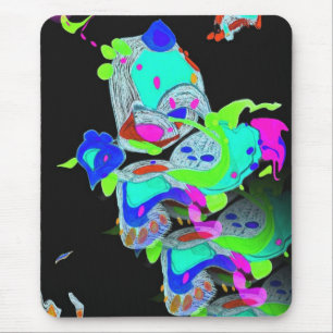 "Metamorphosis" Aquamarine Computermuskenkopfkarte Mousepad