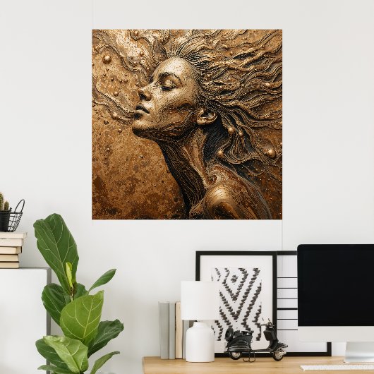 “Metamorphosis of Light” – A Surreal Portrait Poster (Heimbüro)