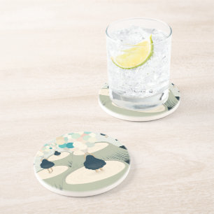 Metapher_22_ein Mädchen im Traum Sandstein Getränkeuntersetzer