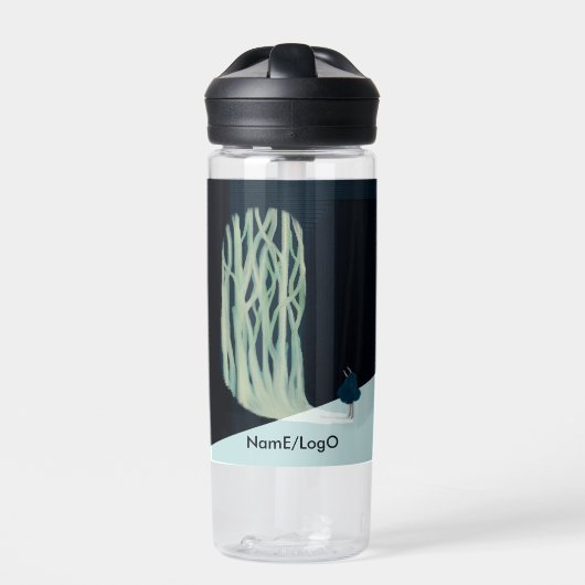 Metapher_7_ein Mädchen im Wald Trinkflasche (Vorderseite)