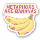 Metapher Funny Typografy Aufkleber (Vorderseite)