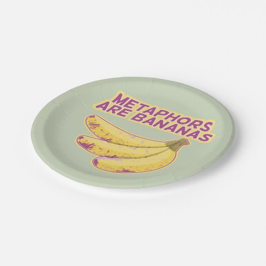 Metapher Funny Typografy Pappteller (Schrägansicht)