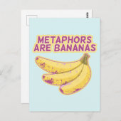 Metapher Funny Typografy Postkarte (Vorne/Hinten)
