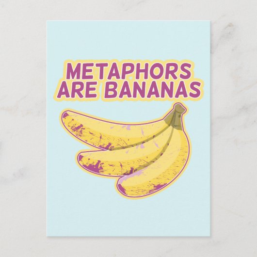 Metapher Funny Typografy Postkarte (Vorderseite)