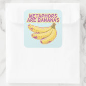 Metapher Funny Typografy Quadratischer Aufkleber (Tasche)
