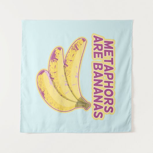 Metapher Funny Typografy Wandteppich (Vorderseite (Horizontal))