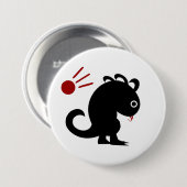 Metapher Nr. 5 (Dinosaurier mit Meteorit) Button (Vorne & Hinten)