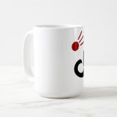 Metapher Nr. 5 (Dinosaurier mit Meteorit) Kaffeetasse (Vorderseite Links)