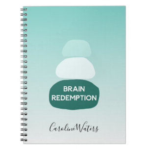 Metapher zur Erholung von ausgeglichenen Zen-Stein Notizblock