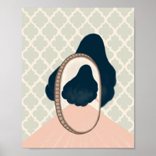 metaphor_15_a girl im Spiegelmatte-Poster Poster