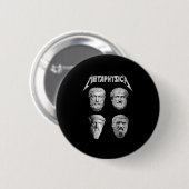 Metaphysica Sokrates Plato Aristoteles Philosopher Button (Vorne & Hinten)