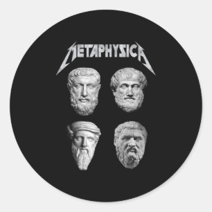 Metaphysica Sokrates Plato Aristoteles Philosopher Runder Aufkleber