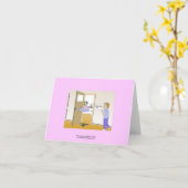 Metaphysik Labrador Klassischer Cartoon Note Card Karte (Gelbe Blume)