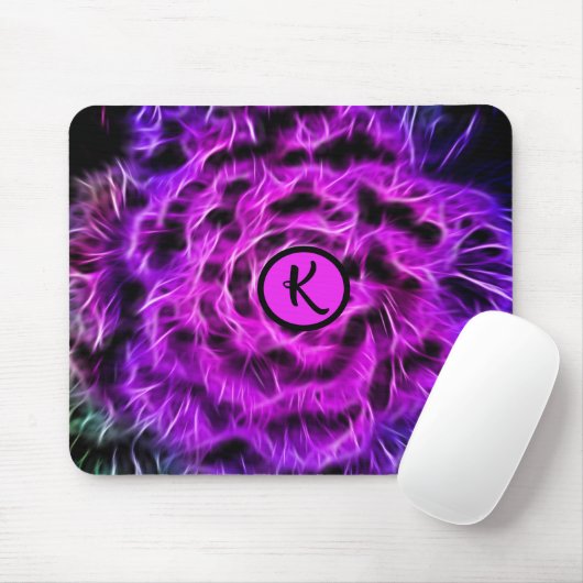 Metaphysisch Lila Neon Energy Monogramm Mousepad (Mit Mouse)