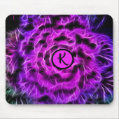 Metaphysisch Lila Neon Energy Monogramm Mousepad (Vorne)