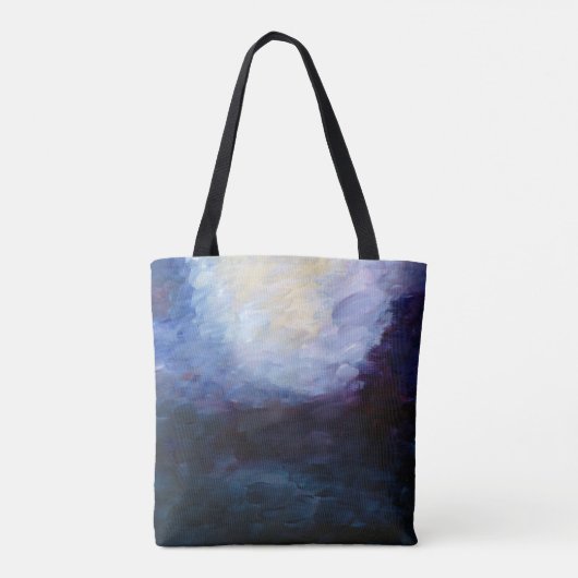 Metaphysische Abstrakte Tasche der blauen Kunst (Rückseite)