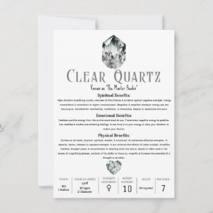 Metaphysische Eigenschaften von Clear Quartz Krist Einladung