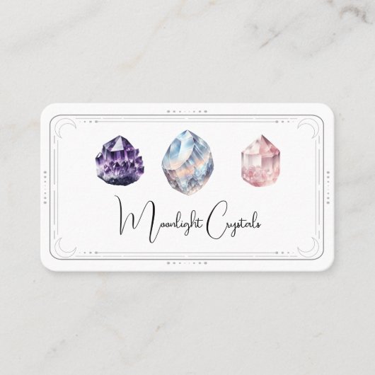 Metaphysische Kristalle Quartz Social Media QR Visitenkarte (Vorderseite)