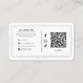 Metaphysische Kristalle Quartz Social Media QR Visitenkarte (Rückseite)