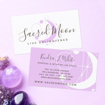 Metaphysische Mond-Minimalistische Lila Visitenkar