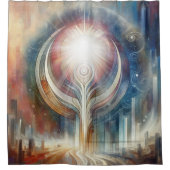 Metaphysische zeitlose spirituelle Fantasy Themes Duschvorhang (Vorderseite)