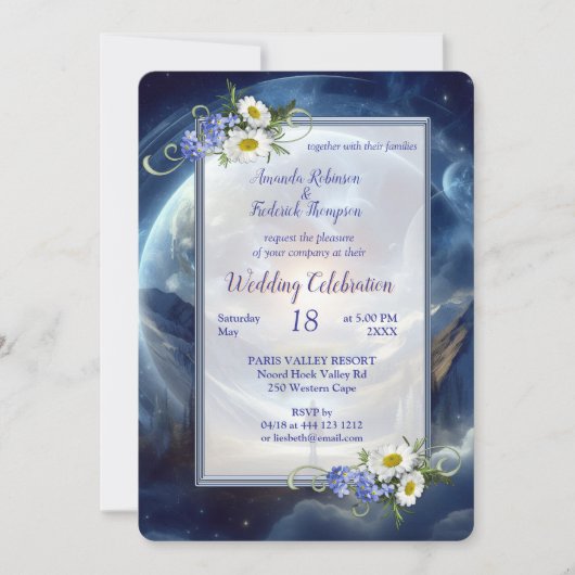 Metaphysische zeitlose spirituelle Fantasy Themes Einladung (Vorderseite)