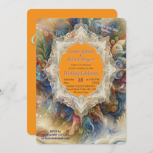 Metaphysische zeitlose spirituelle Fantasy Themes Einladung (Vorne/Hinten)