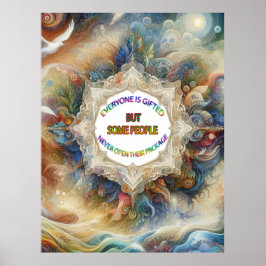 Metaphysische zeitlose spirituelle Fantasy Themes Poster