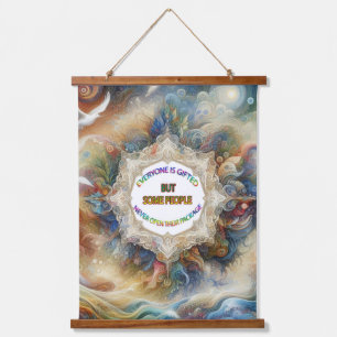Metaphysische zeitlose spirituelle Fantasy Themes Wandteppich Mit Holzrahmen
