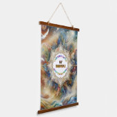 Metaphysische zeitlose spirituelle Fantasy Themes Wandteppich Mit Holzrahmen (Gewinkelt)