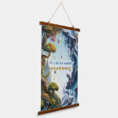 Metaphysische zeitlose spirituelle Fantasy Themes Wandteppich Mit Holzrahmen (Gewinkelt)