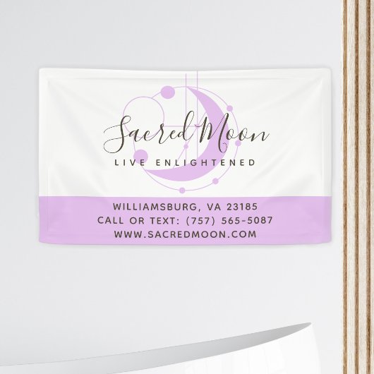 Metaphysischer Mond Minimalistisch Lila Banner