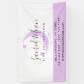 Metaphysischer Mond Minimalistisch Lila Banner (Vertikal)