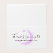 Metaphysischer Mond Minimalistisch Lila Dankeschön (Außenseite Aufgefaltet)