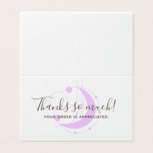 Metaphysischer Mond Minimalistisch Lila Dankeschön (Außenseite Aufgefaltet)