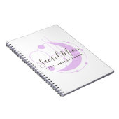 Metaphysischer Mond Minimalistisch Lila Personalis Notizblock (Rechte Seite)