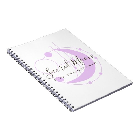 Metaphysischer Mond Minimalistisch Lila Personalis Notizblock (Rechte Seite)