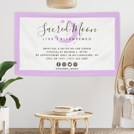 Metaphysischer Mond Minimalistische Lila soziale M Banner