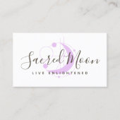 Metaphysischer Mond Minimalistische Lila soziale M Visitenkarte (Vorderseite)