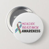 Metastasierte Brustkrebserkrankung Button (Vorne & Hinten)