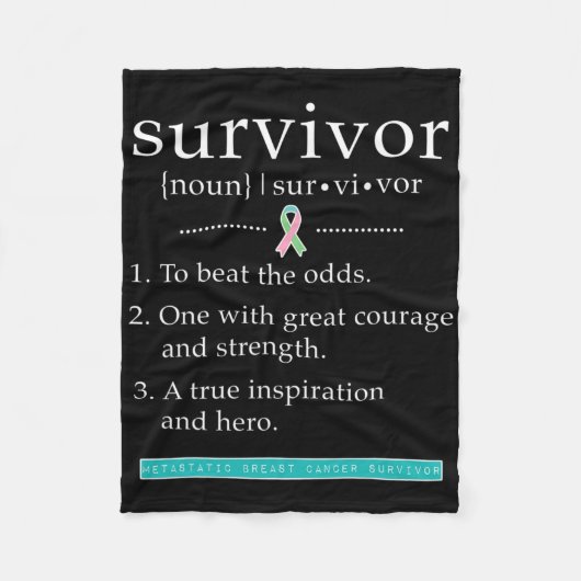 Metastasierte Brustkrebserkrankung Fleecedecke (Vorderseite)