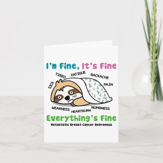 Metastasiertes Brustkrebs Bewusstsein, dass ich gu Karte (Vorderseite)